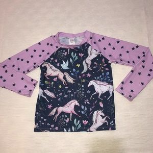 Millie Loves Lily Unicorn Rashguard Swim Top 10